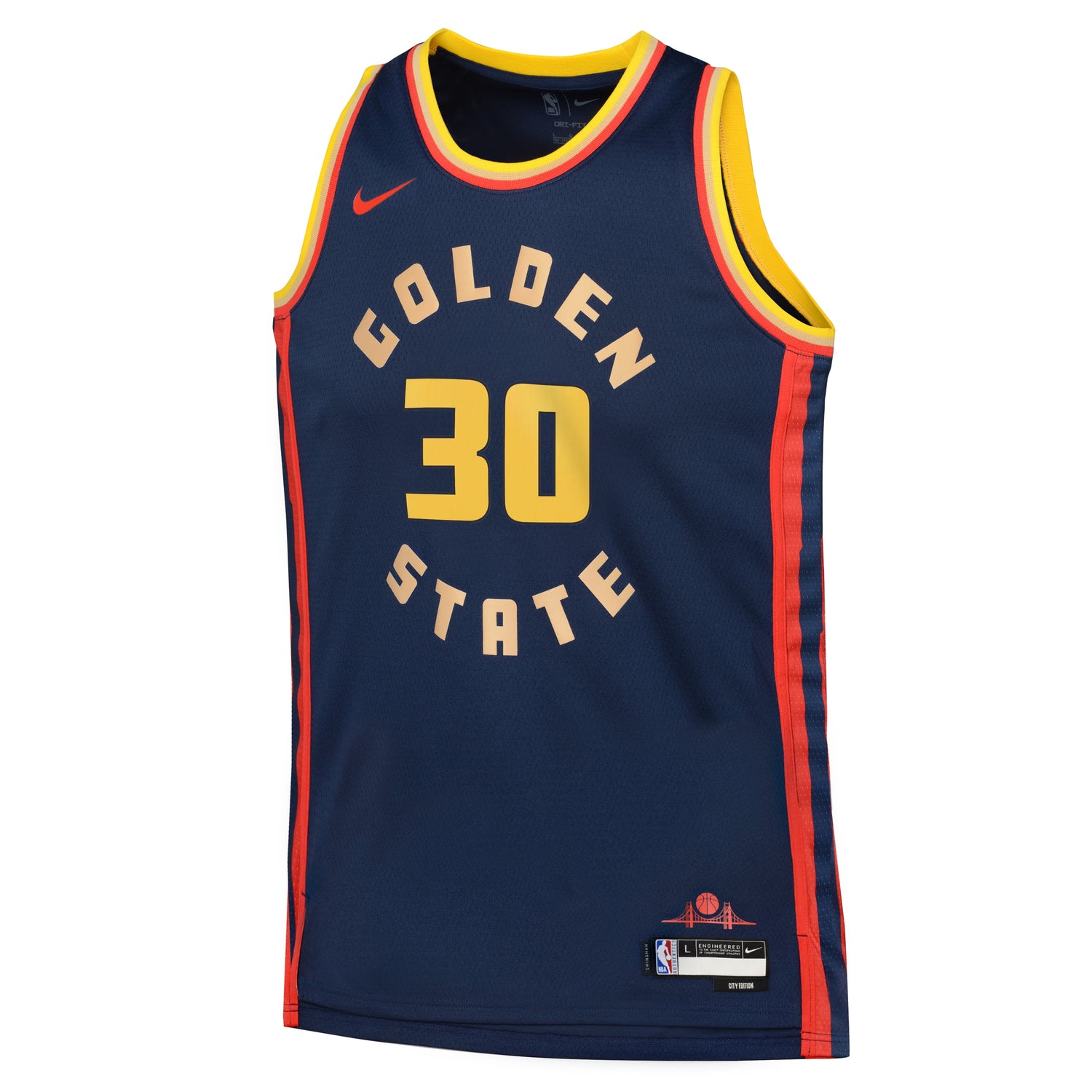 Gs Warriors Curry City Edition Jersey (Big Kid)