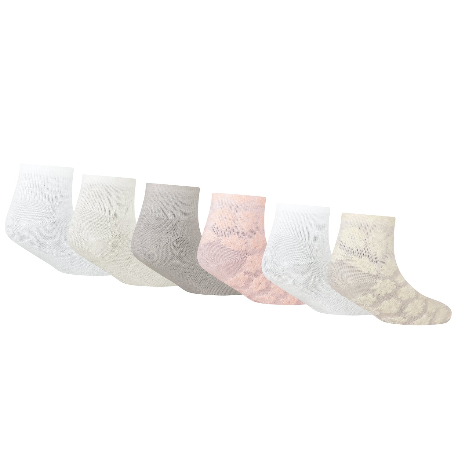 Flow-Ral Ankle Socks 6-Pack (5-7)