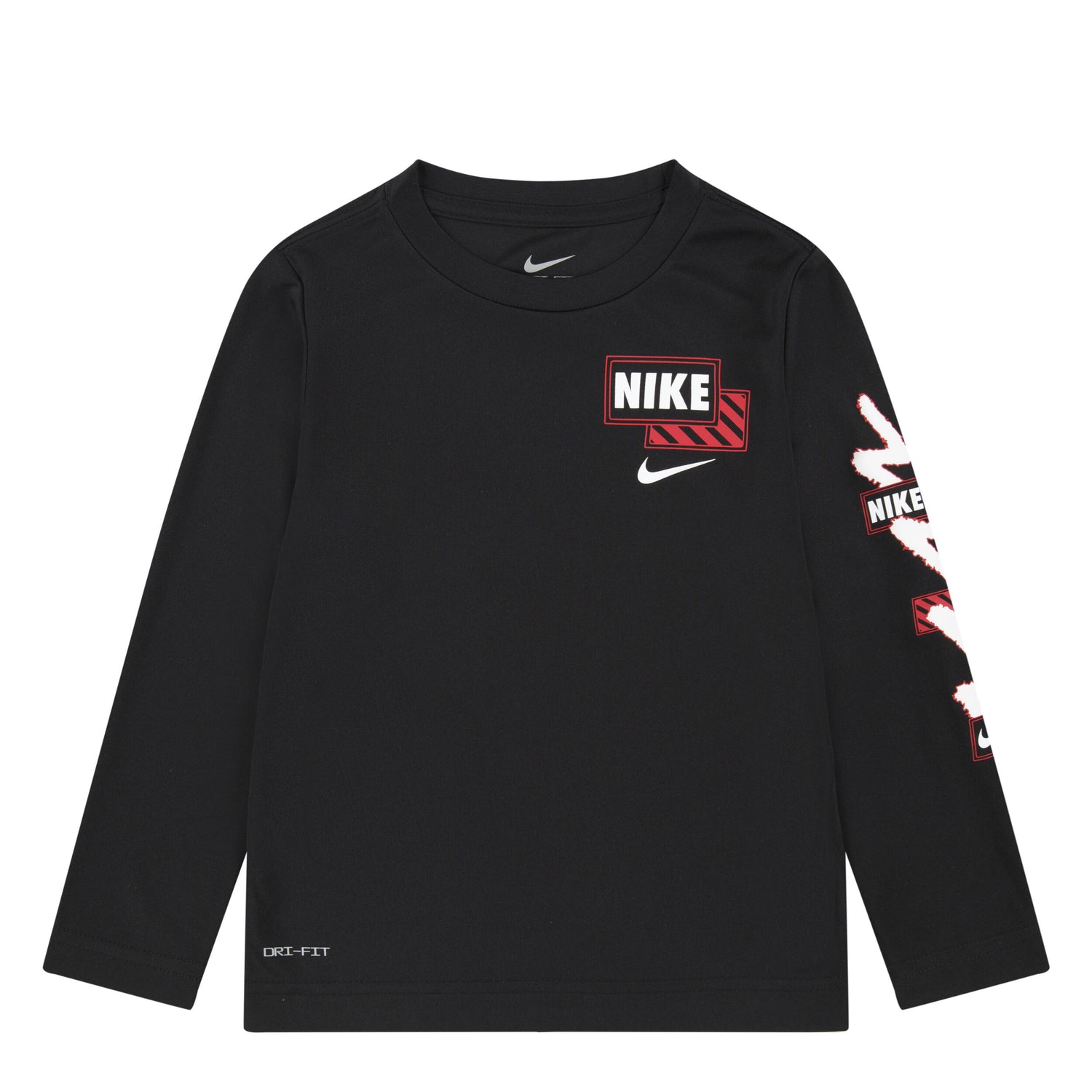 Swoosh Scribble Long Sleeve Tee (Toddler)