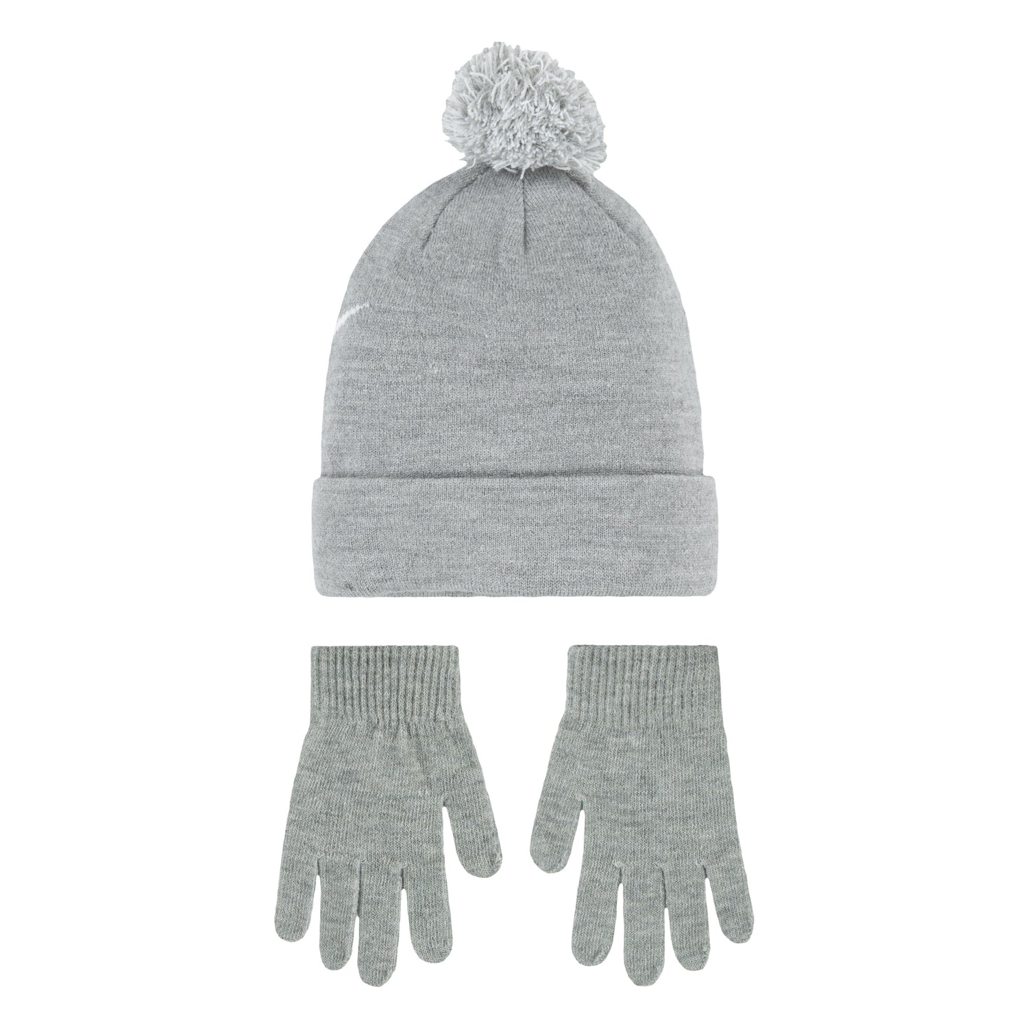 Swoosh Pom Beanie & Gloves Set (Big Kid)