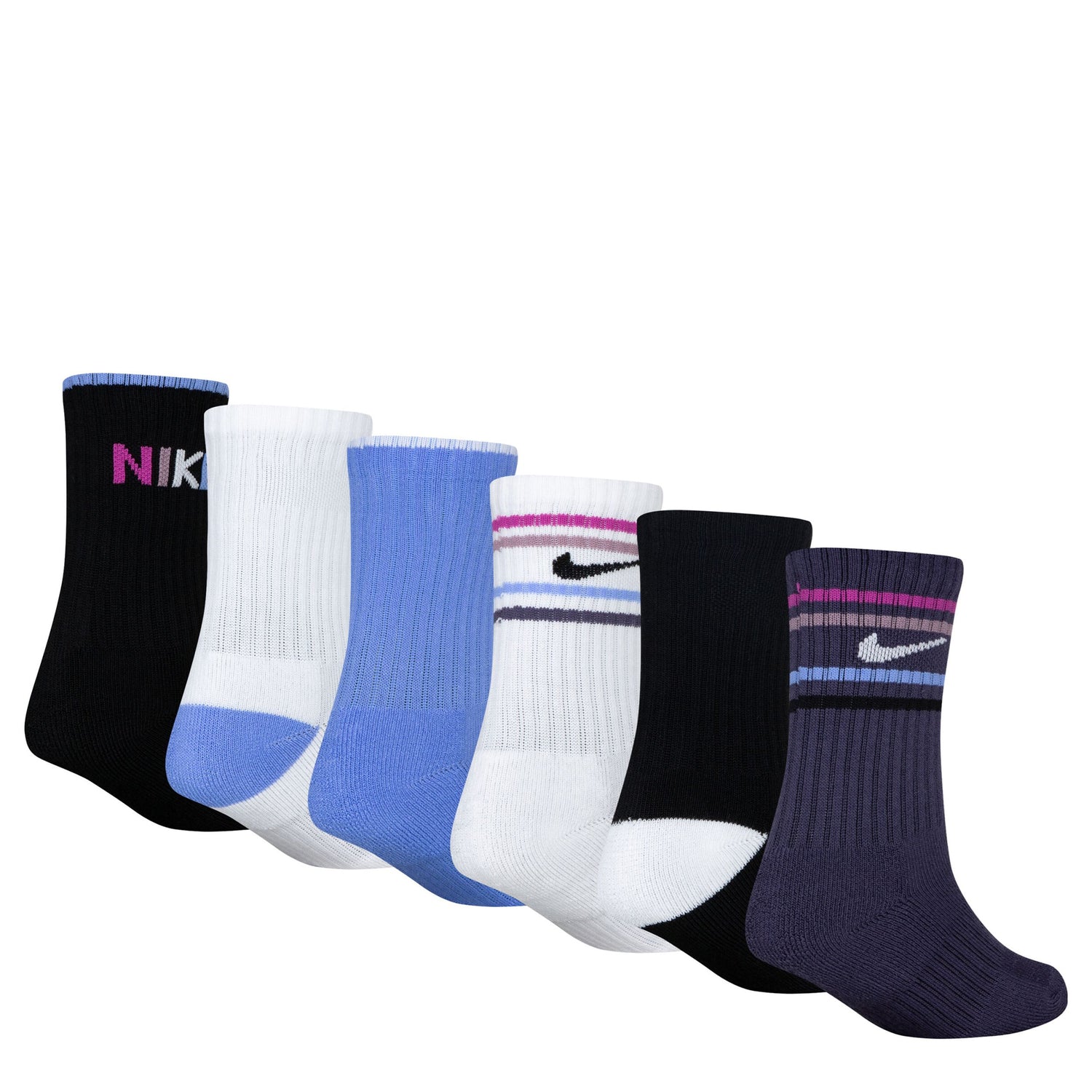 Powder Play 6Pk Crew Sock (5-7)