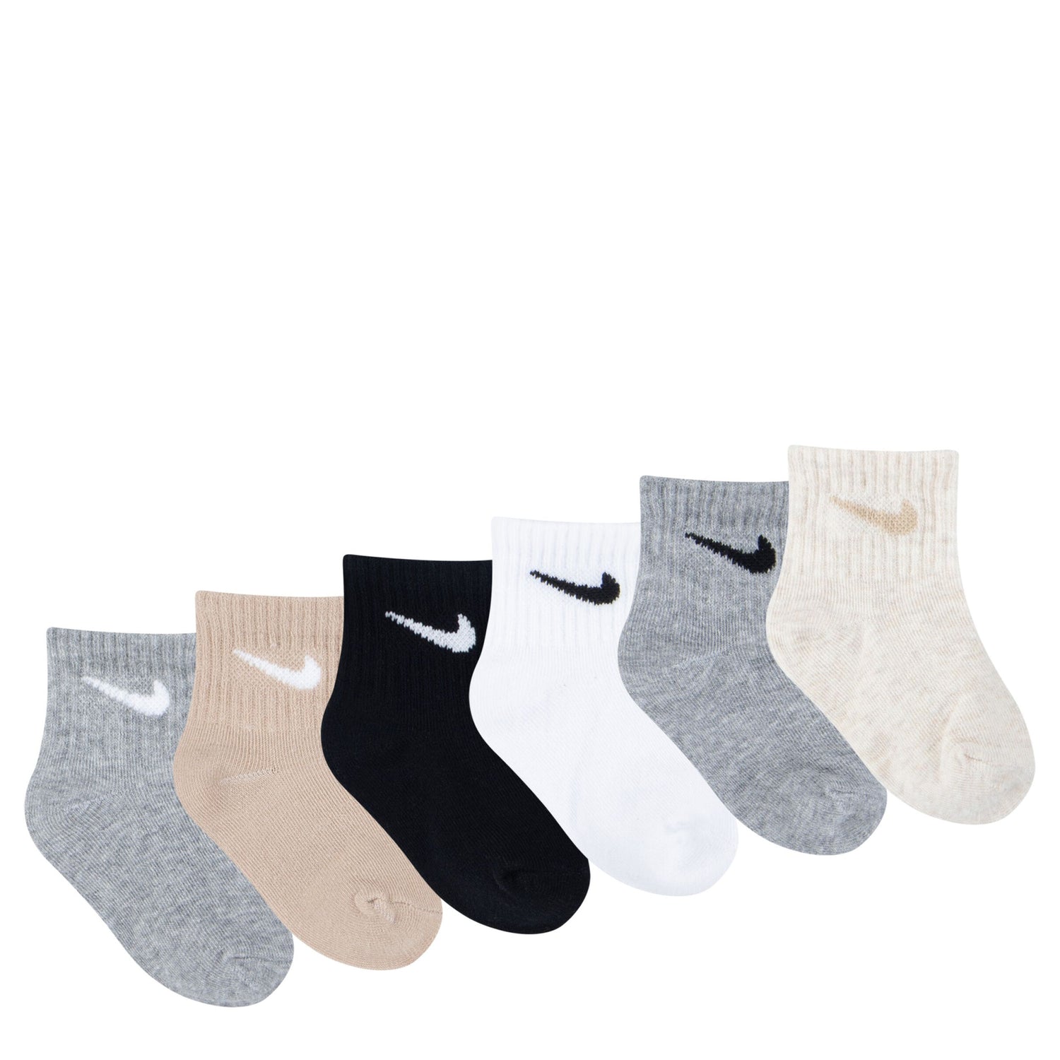 Swoosh 6Pk Infant Ankle Sock (6-12)