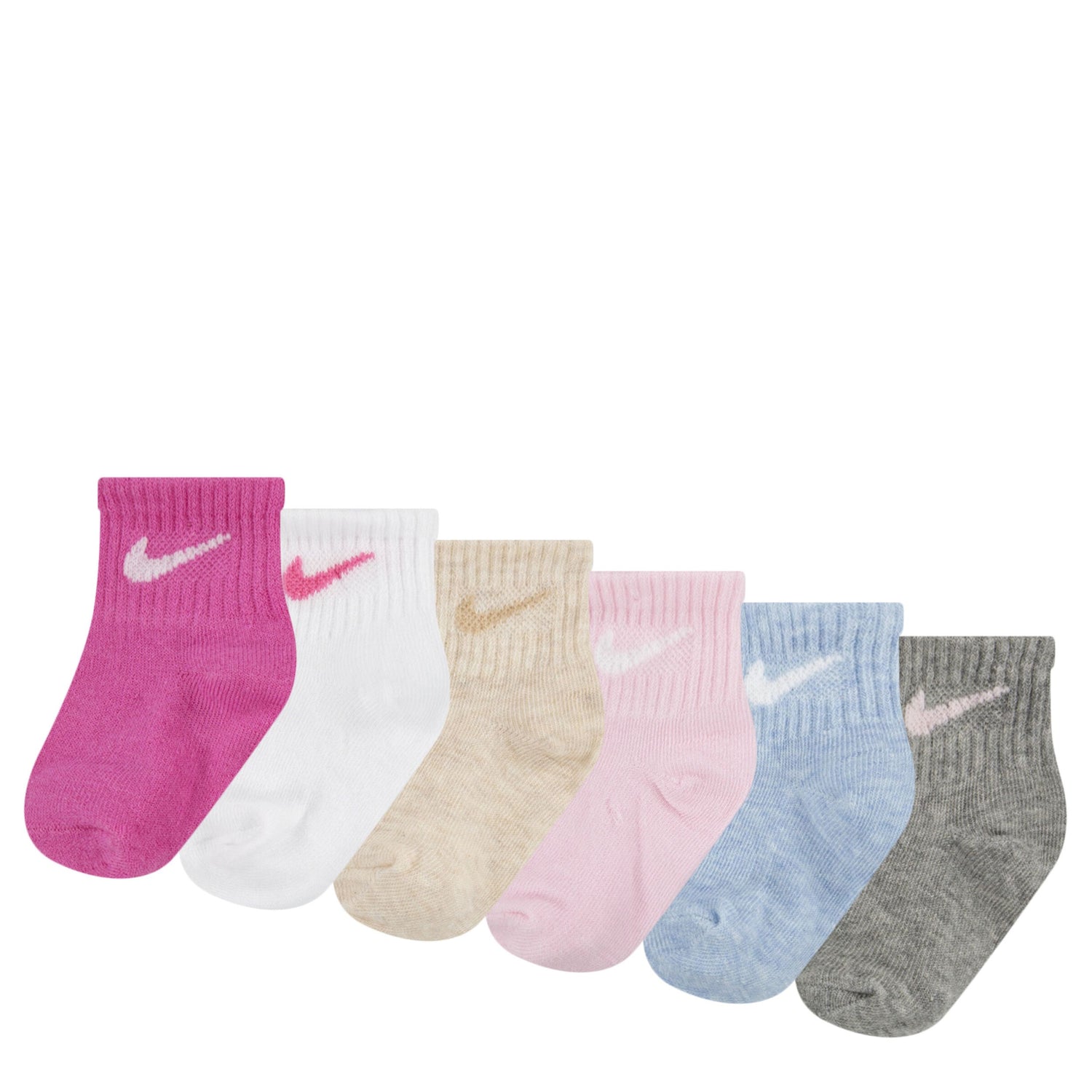 Swoosh 6Pk Infant Ankle Sock (6-12)