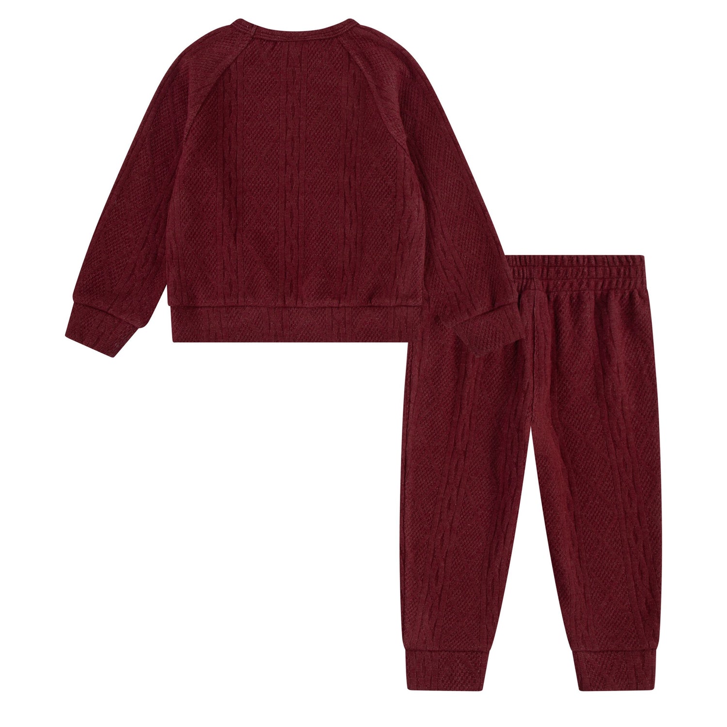 Sportswear Cable Knit Crew & Pants Set (Toddler)