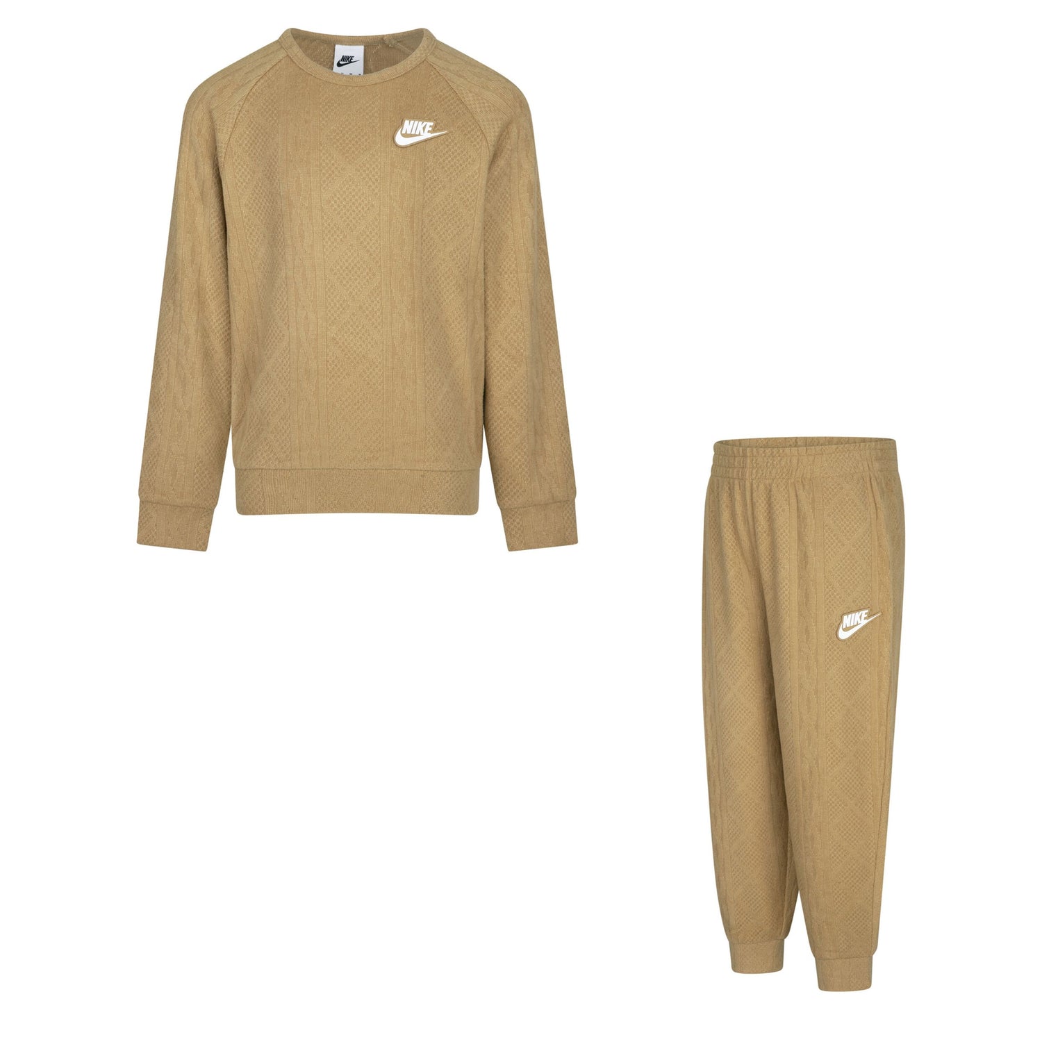 Sportswear Cable Knit Crew & Pants Set (Toddler)