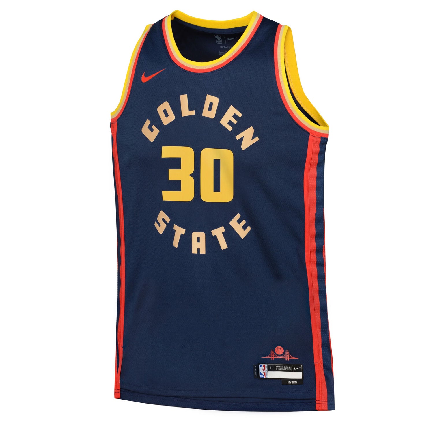 Gs Warriors Curry City Edition Jersey (Big Kid)