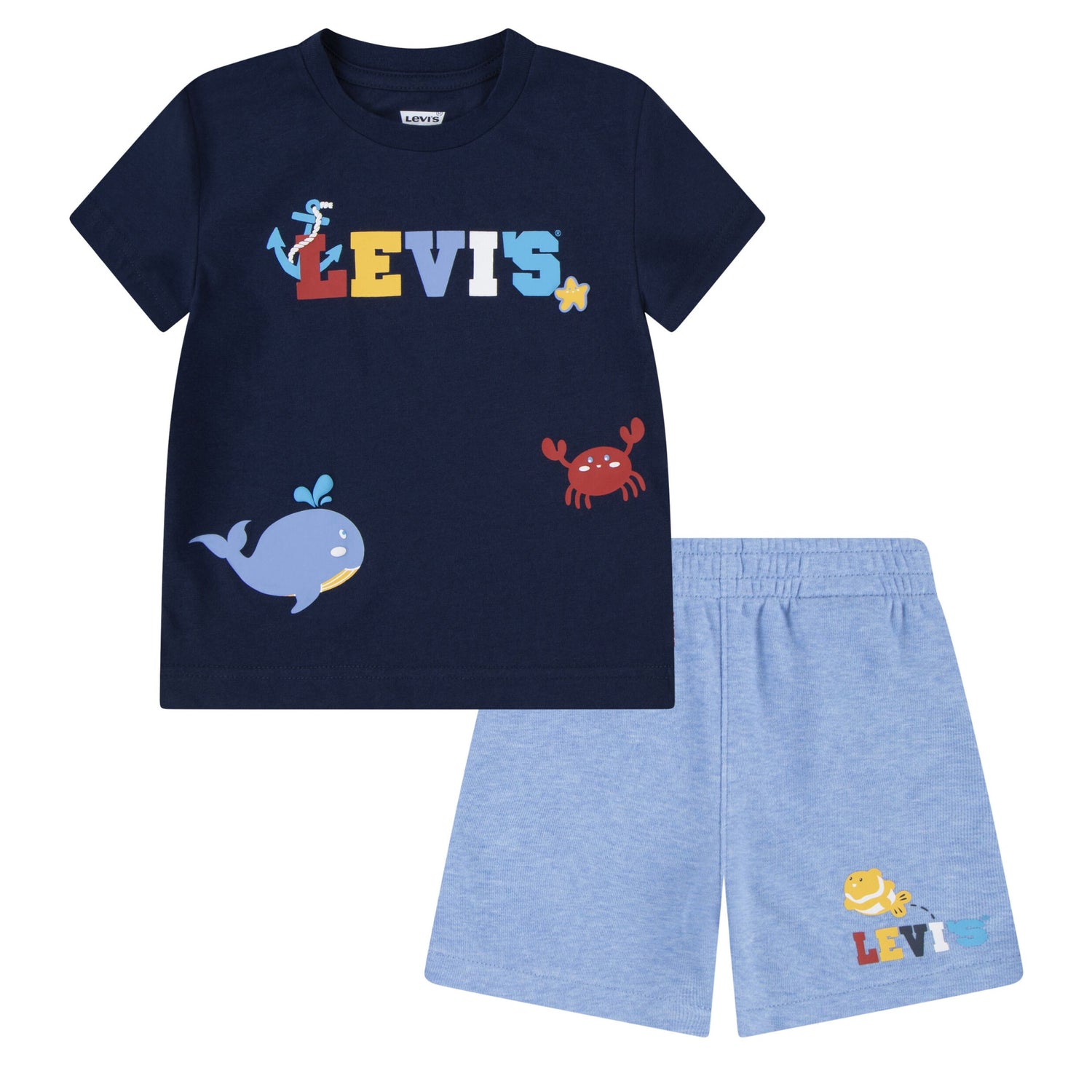 Coastal Critters Tee & Shorts Knit Set (Toddler)