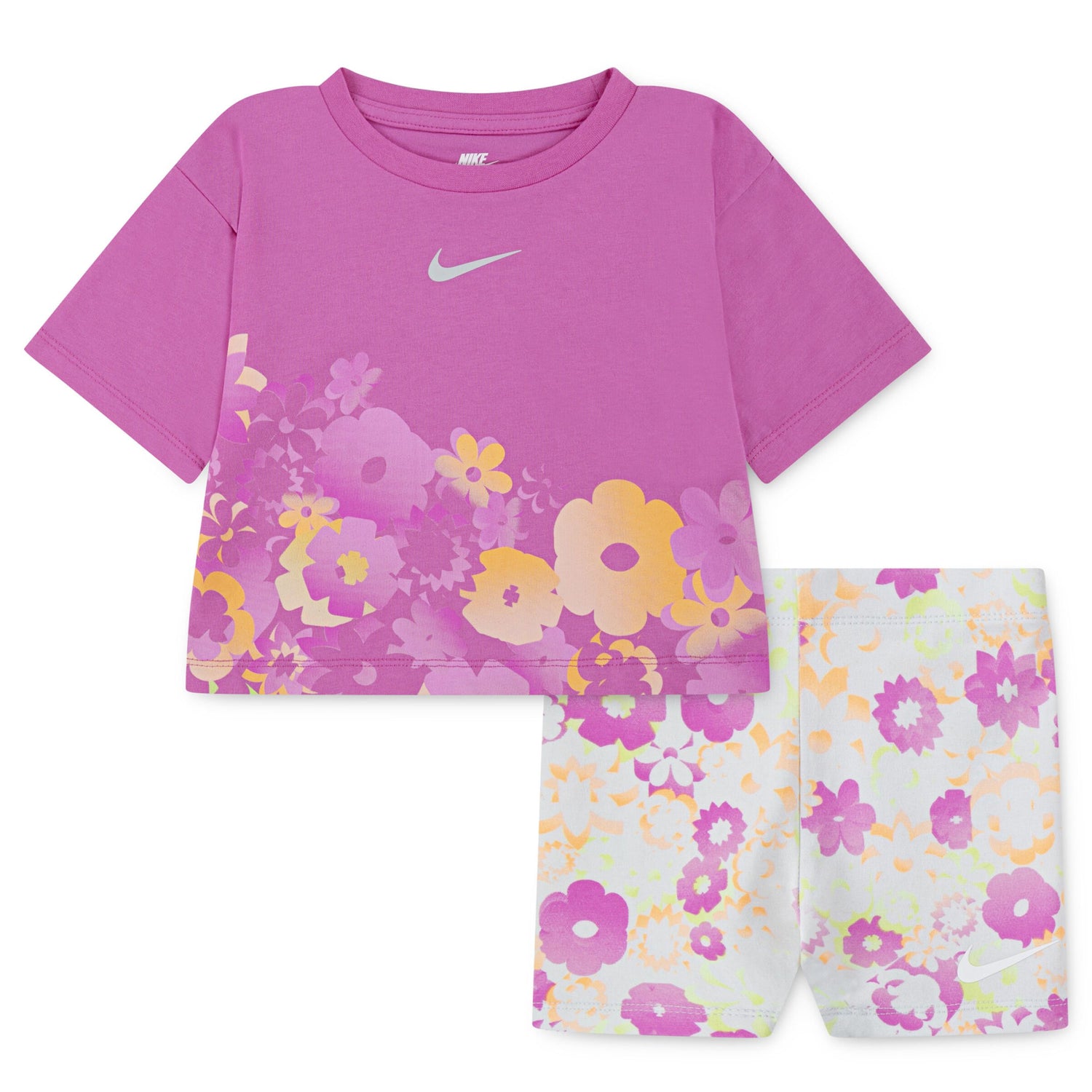 Flow-Ral All-Over Print Bike Short Set (Toddler)