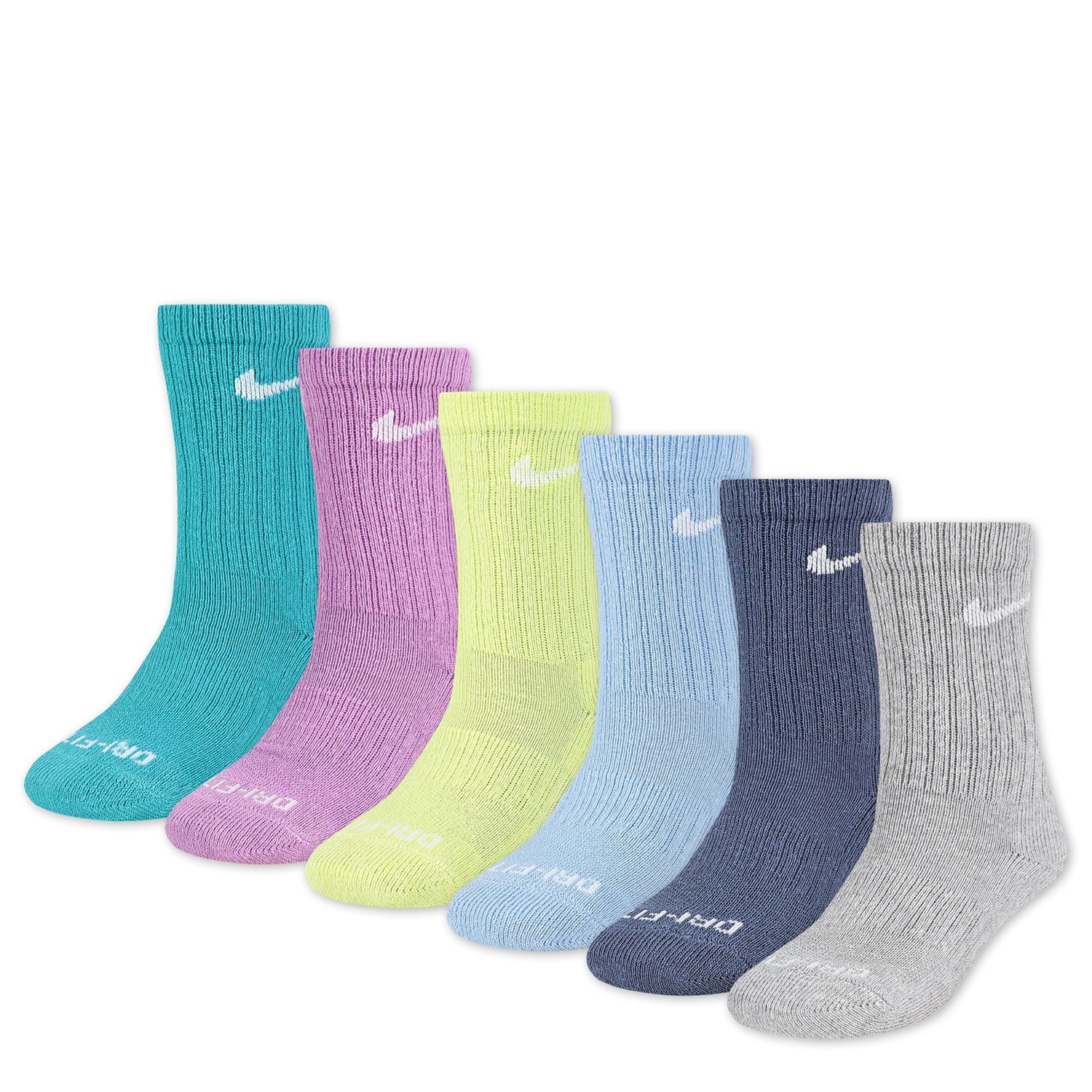 Dri-Fit Performance Basic Crew Socks 6-Pack (4-5)