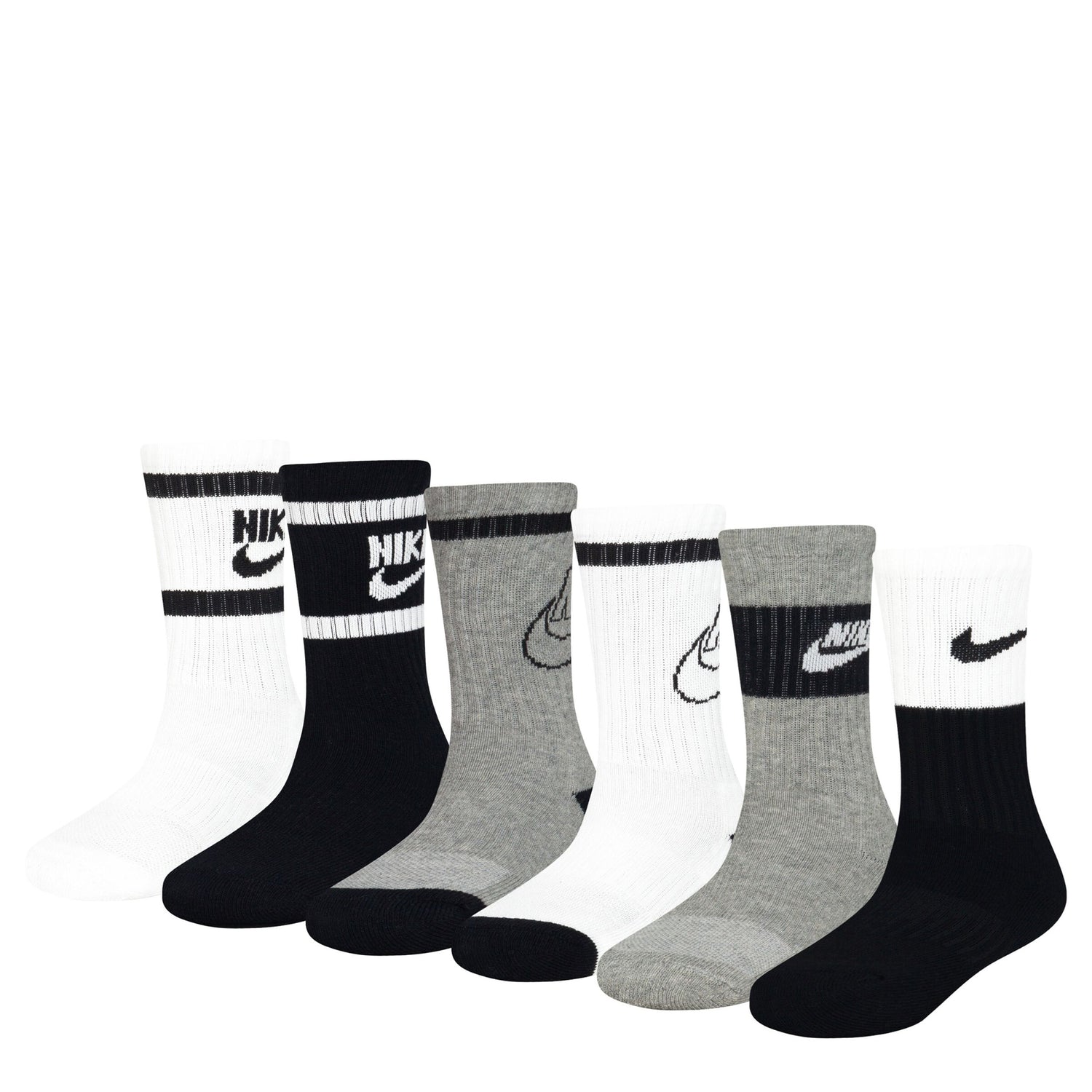 Retro Crew Socks 6-Pack (5-7)